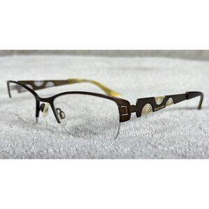 Brendel Eschenbach 902087 60 Gold Brown Half Rim Eyeglasses Frames 51-18-135